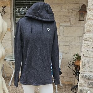 Gymshark Charcoal Grey Snorkel Hoodie Sweatshirt Size Medium